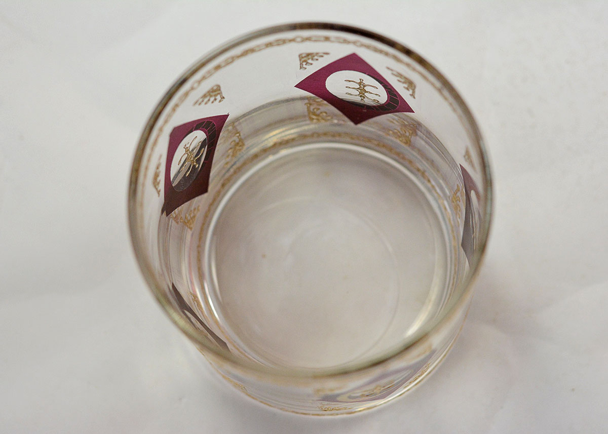 Red and Gold Glass Tumblers