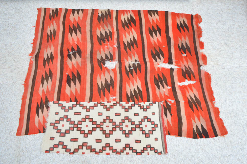Vintage Native American Style Rug and Blanket