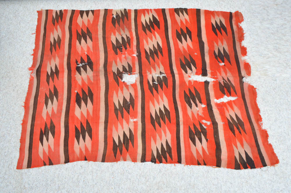 Vintage Native American Style Rug and Blanket