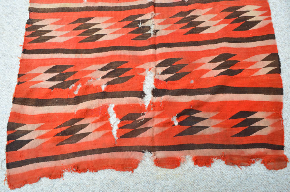 Vintage Native American Style Rug and Blanket
