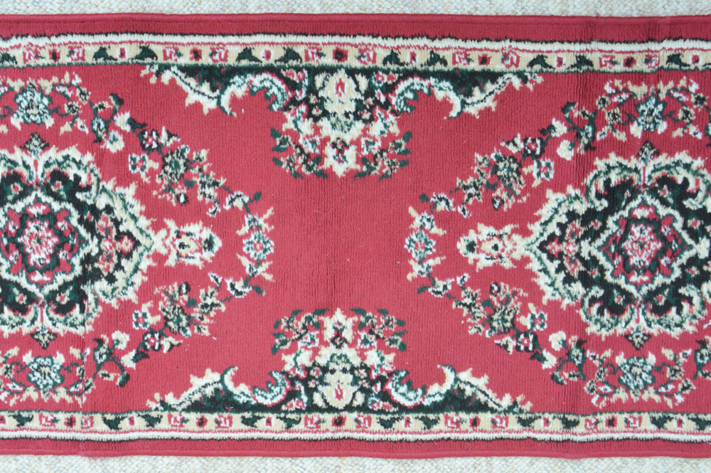Machine Made Floral Carpet Runner