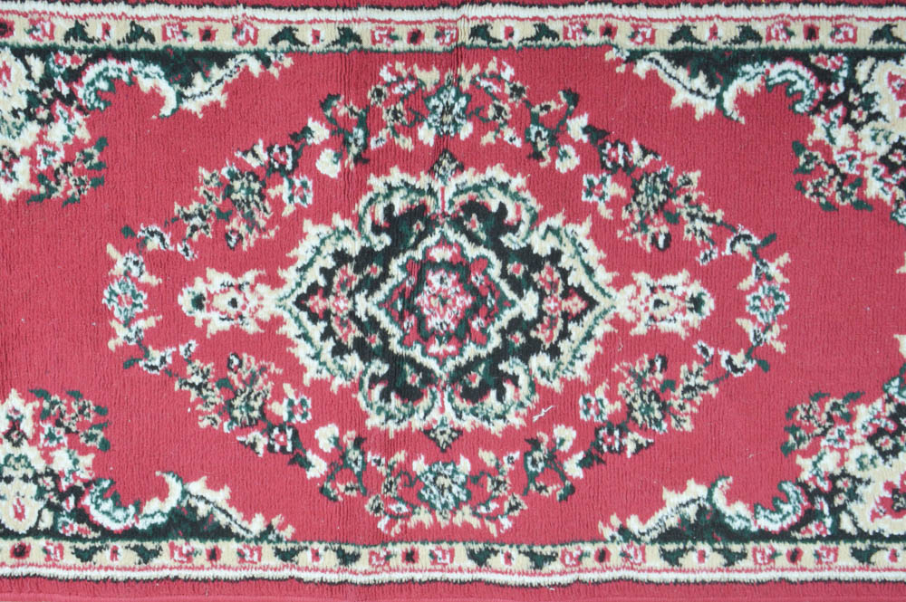 Machine Made Floral Carpet Runner