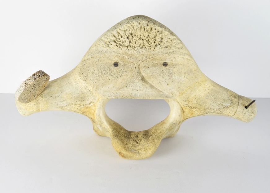 Inuit Fossilized Whale Vertebra Sculpture