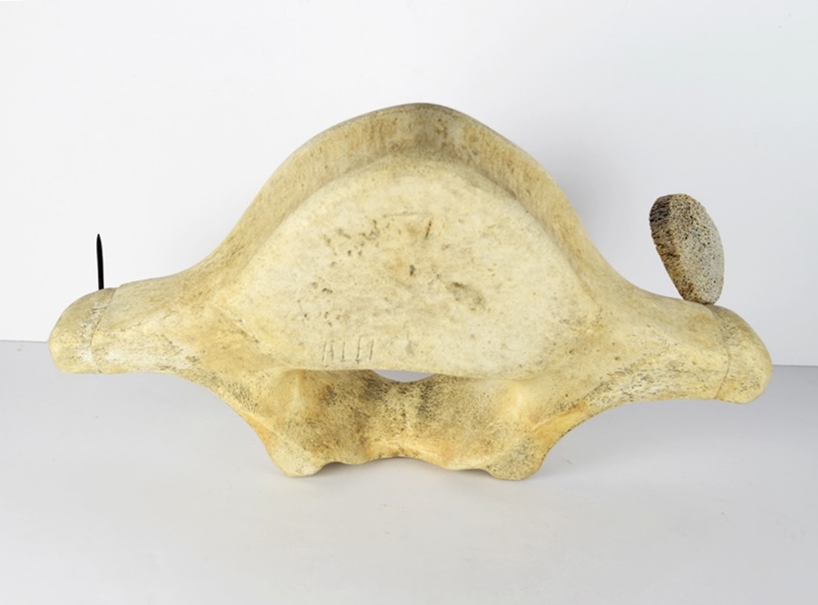 Inuit Fossilized Whale Vertebra Sculpture