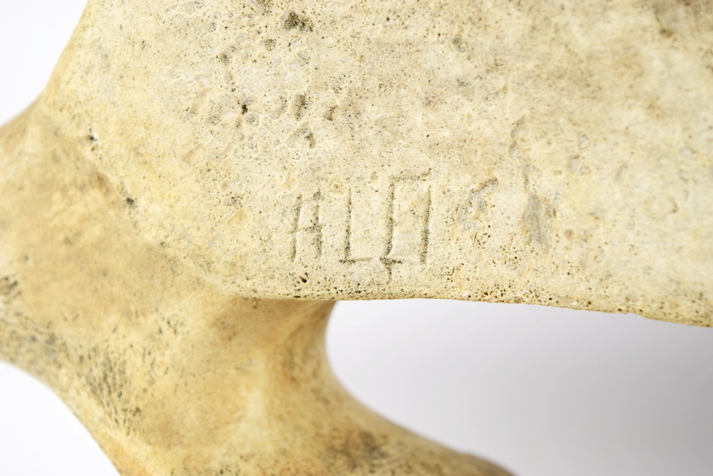 Inuit Fossilized Whale Vertebra Sculpture