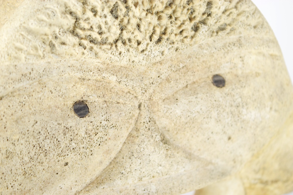 Inuit Fossilized Whale Vertebra Sculpture