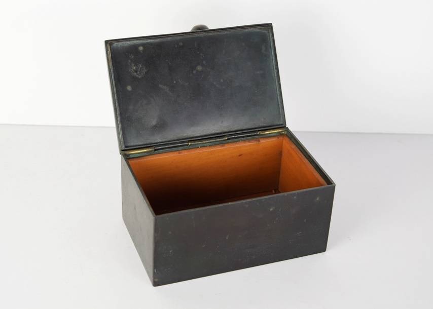 Antique Art Nouveau Bronze Cigarette Box by Peter Tereszczuk (1875-1963)