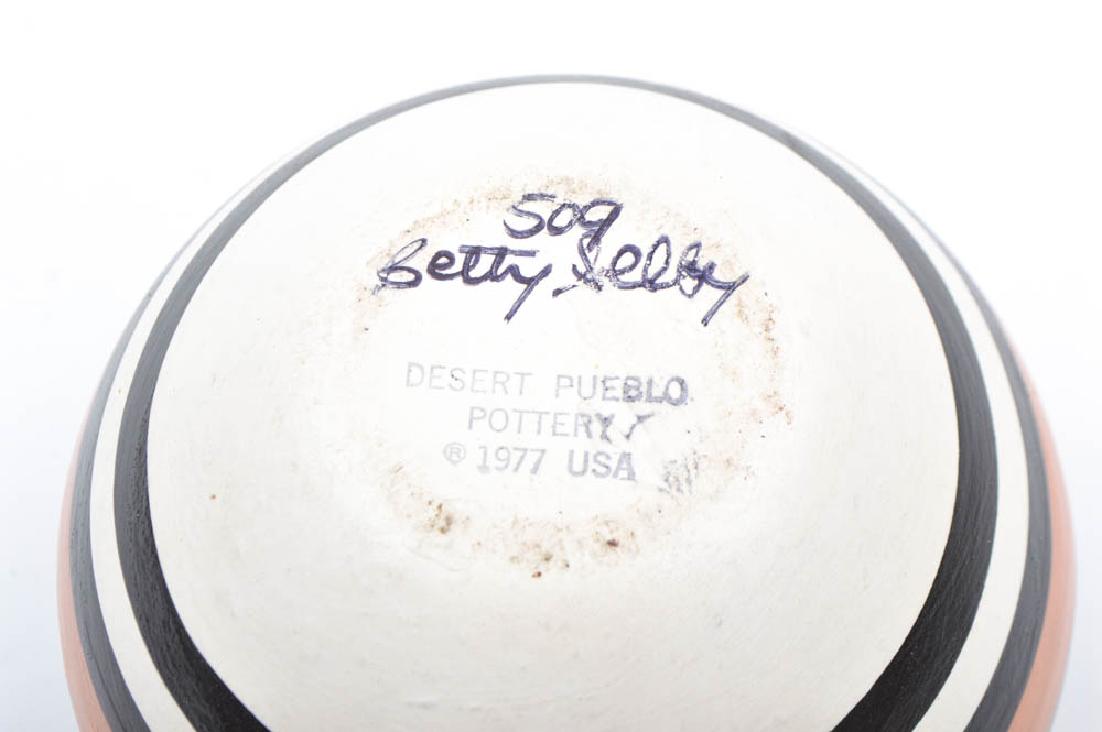Signed and Numbered Betty Selby Desert Pueblo Pottery Vessel