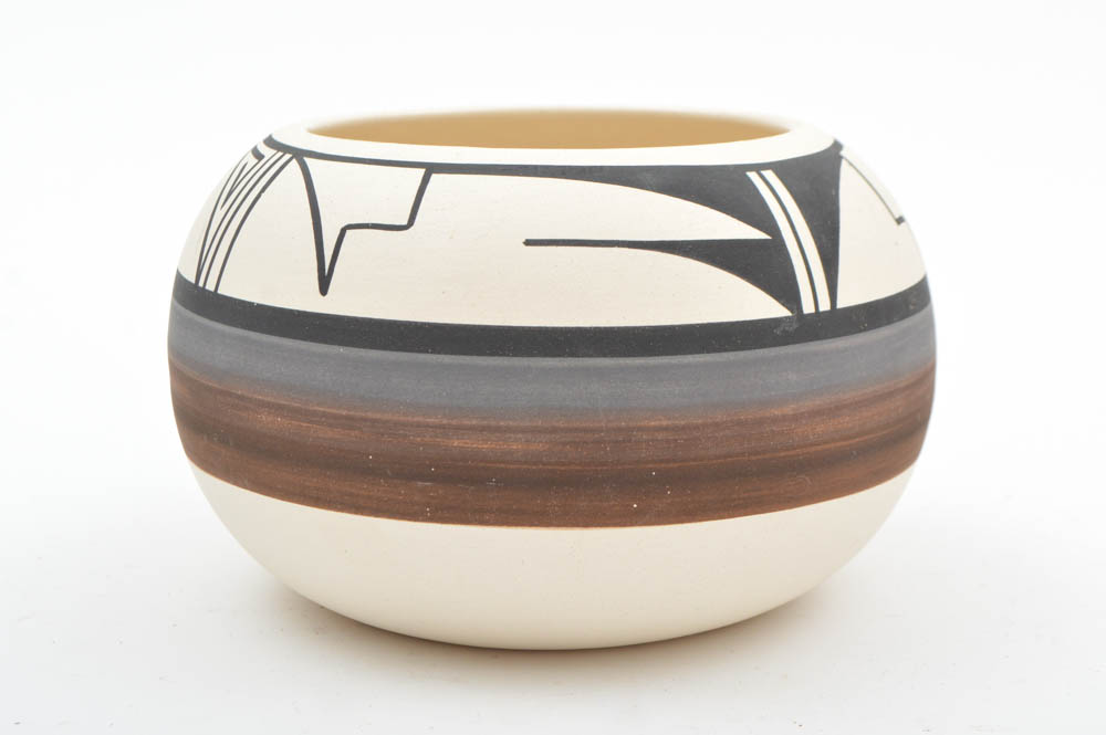 Signed Ute Mountain Tribe Pottery Bowl