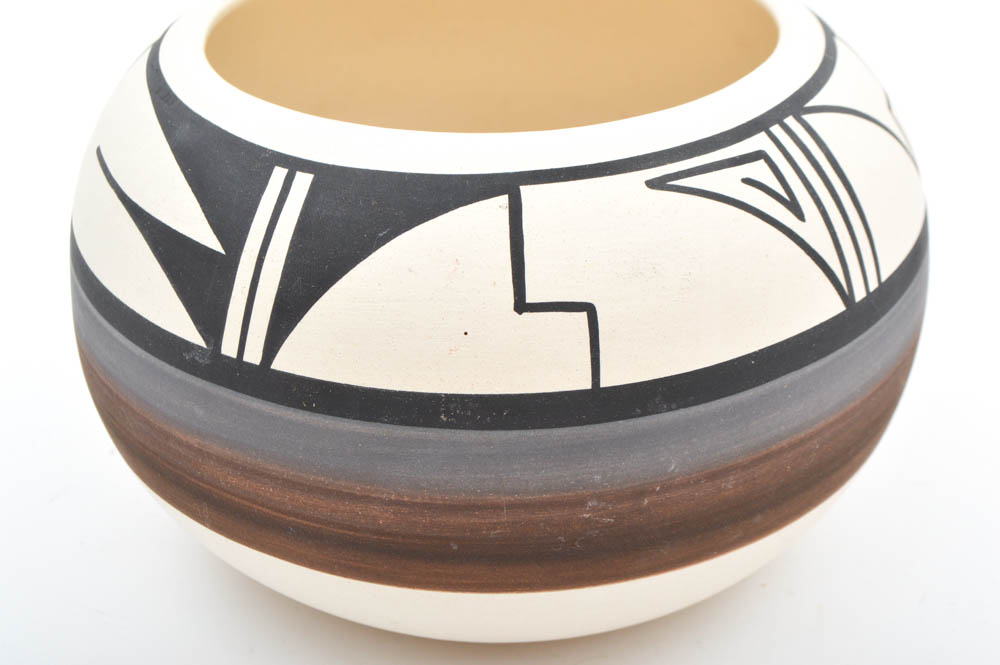 Signed Ute Mountain Tribe Pottery Bowl