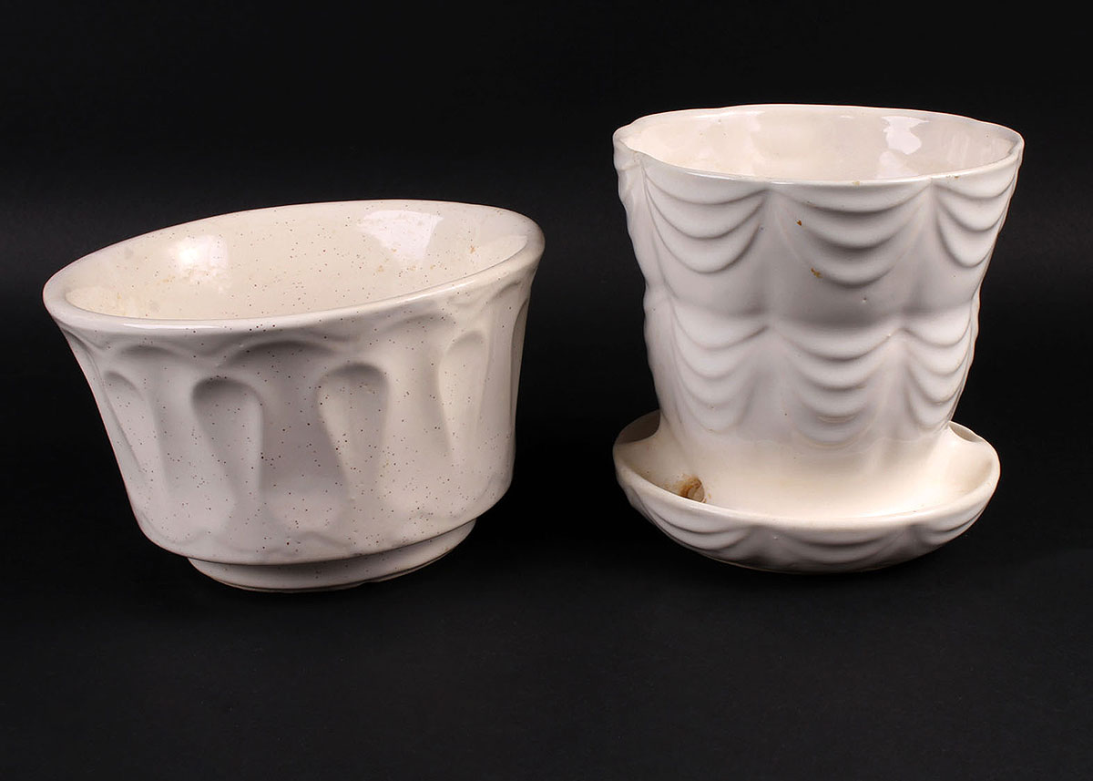 Two White McCoy Planters