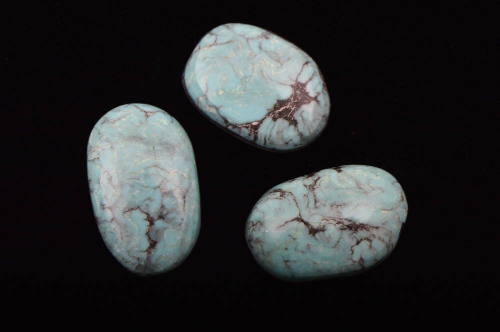 Nine Loose Turquoise Cabachons