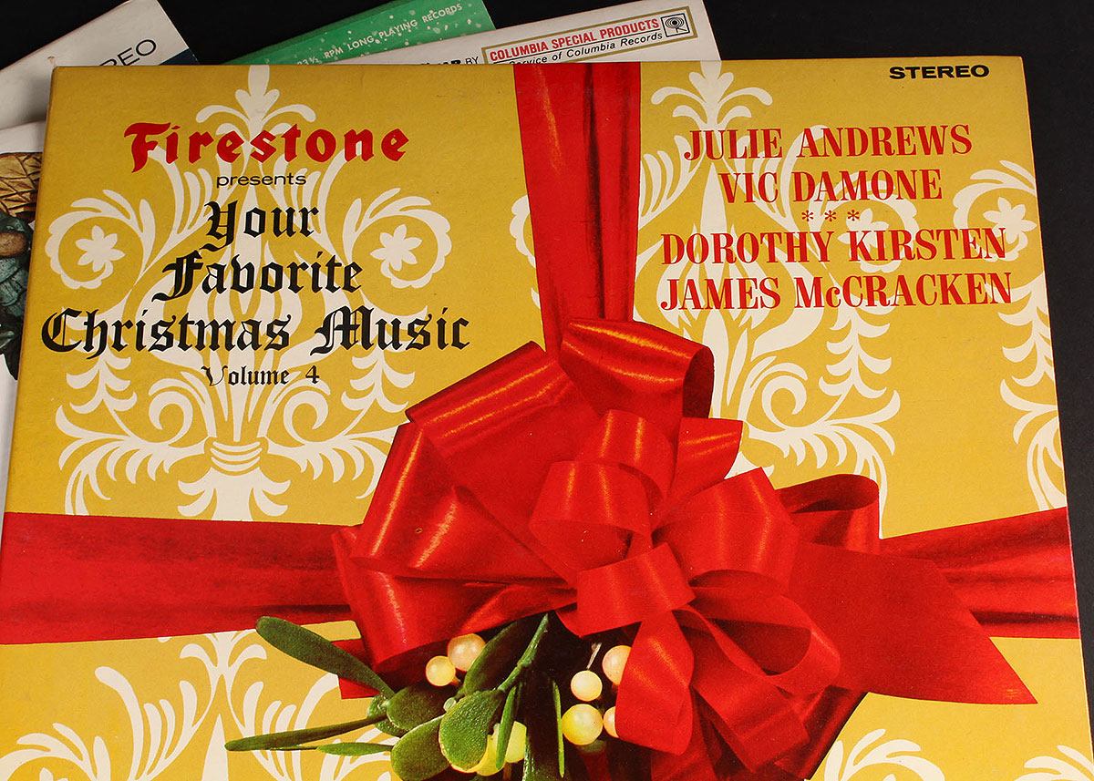 Vintage Christmas Vinyl LPs Featuring Colonel Sanders