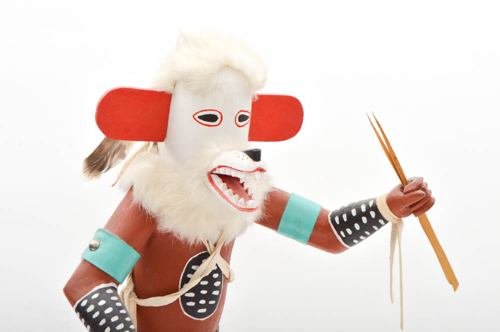Large White Bear Kachina Doll