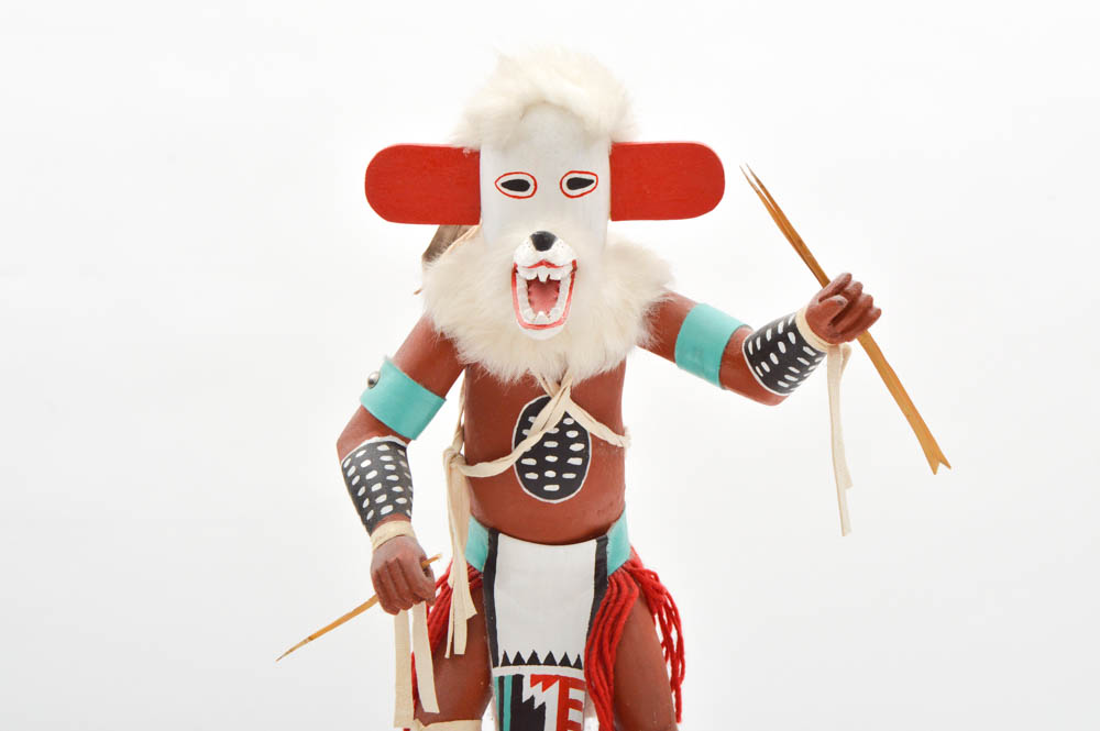 Large White Bear Kachina Doll