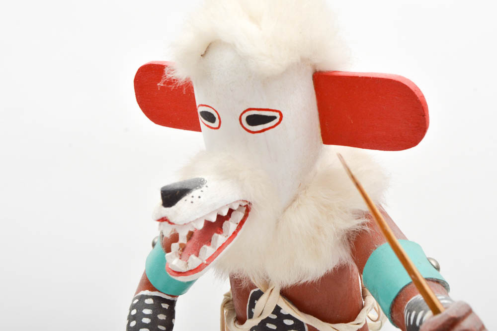 Large White Bear Kachina Doll