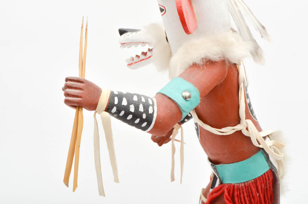 Large White Bear Kachina Doll