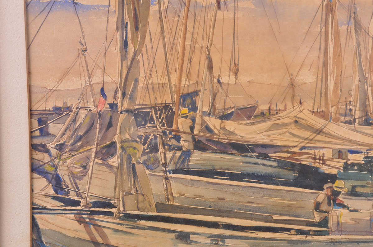 Louis J. Kaep Framed Watercolor Painting