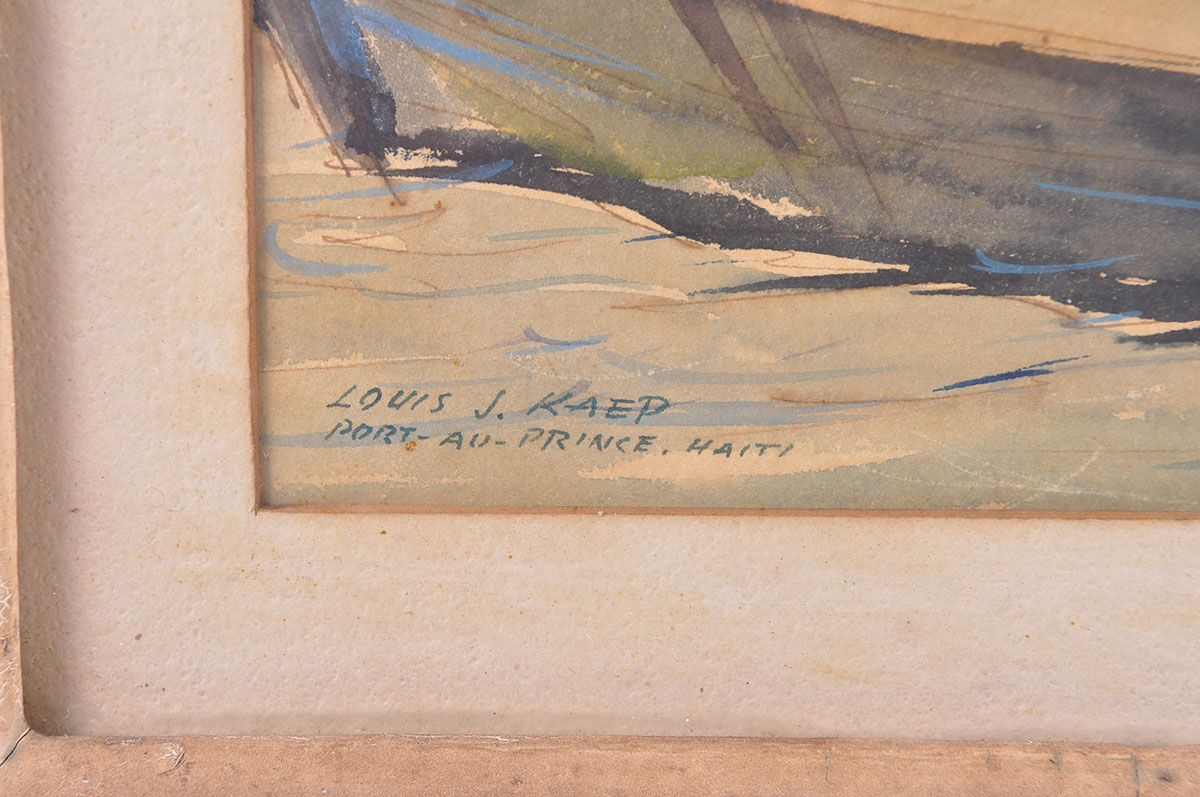 Louis J. Kaep Framed Watercolor Painting