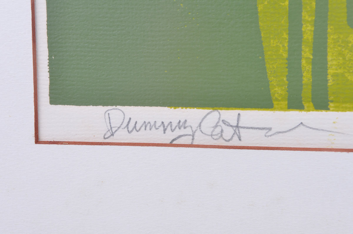 Framed David Weidman Silkscreen "Dummy Cat"