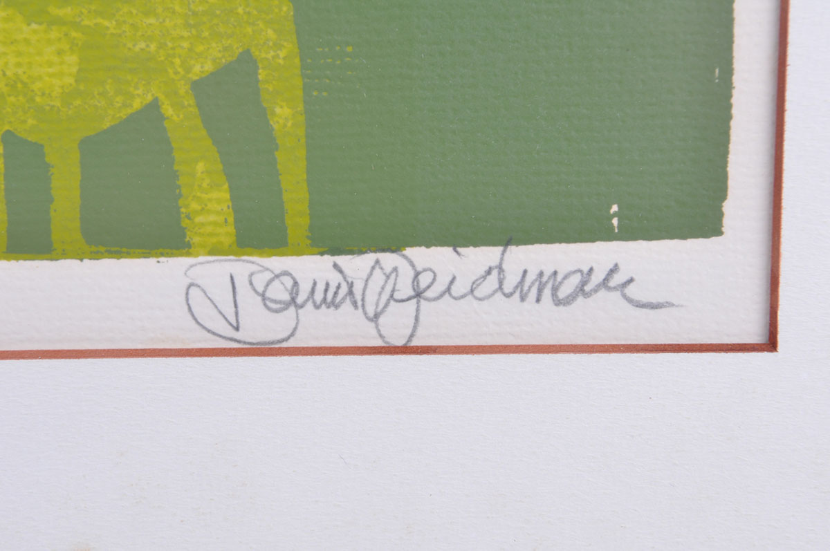 Framed David Weidman Silkscreen "Dummy Cat"