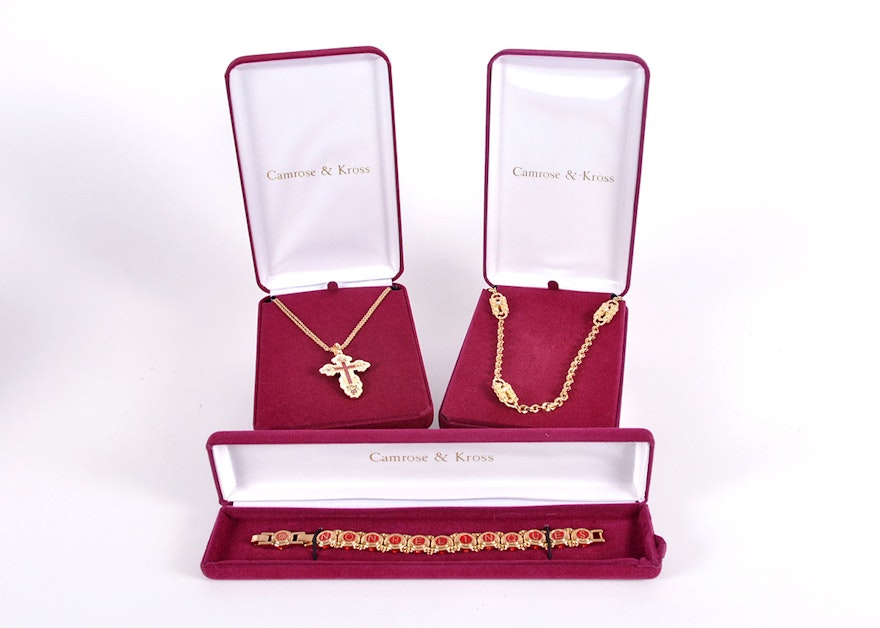 Jackie Onassis Camrose and Cross Replica Jewelry