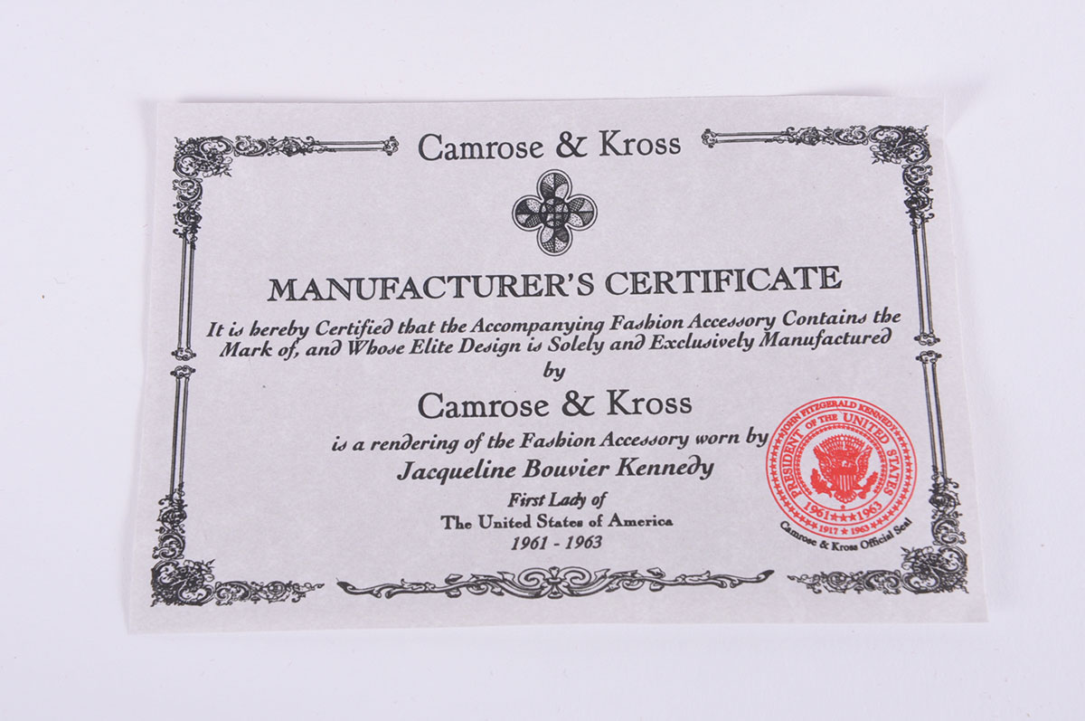 Jackie Onassis Camrose and Cross Replica Jewelry