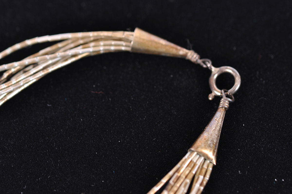 Sterling Silver and Seed Bead Earrings and Bracelet