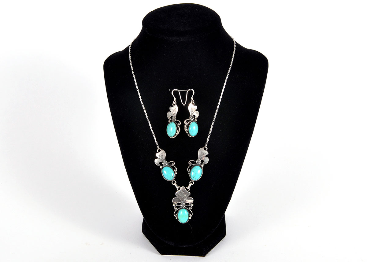 Sterling Silver Necklace and Earring Set