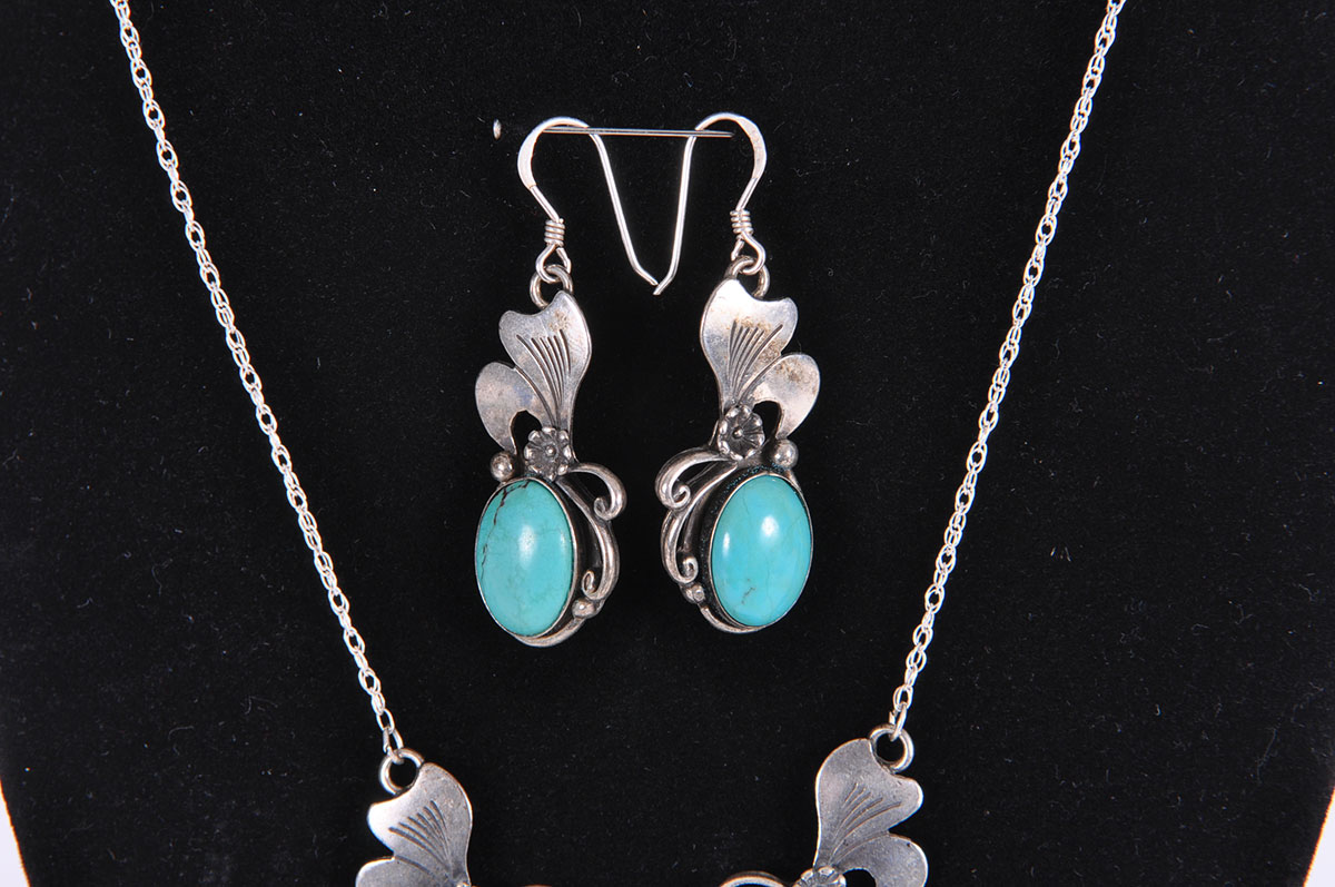 Sterling Silver Necklace and Earring Set