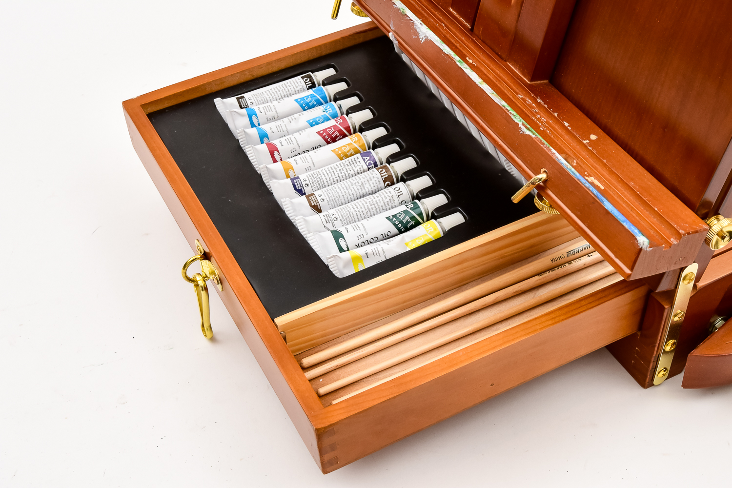 Pair of Wood Art Easels, Including "Bob Ross"