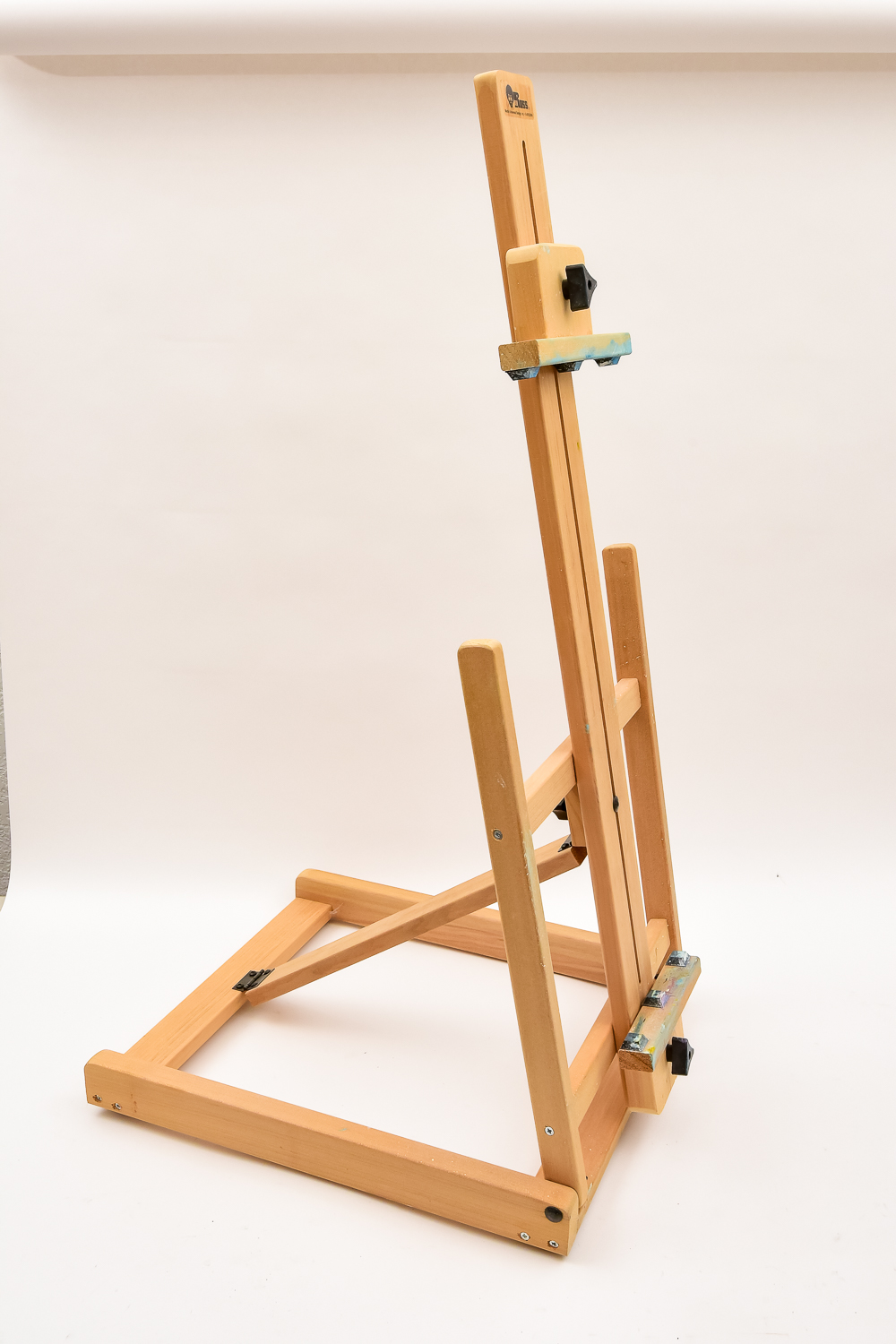 Pair of Wood Art Easels, Including "Bob Ross"