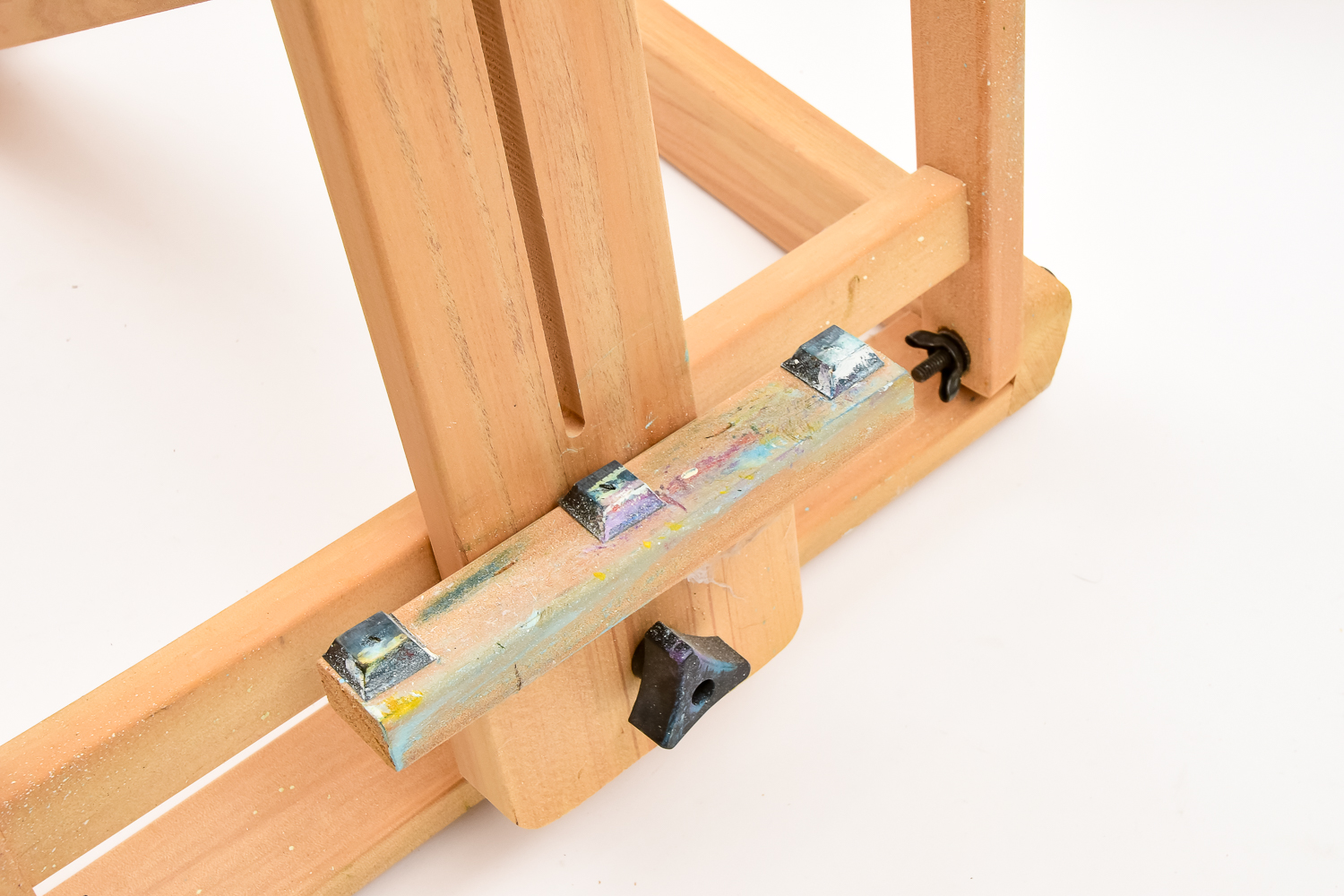 Pair of Wood Art Easels, Including "Bob Ross"