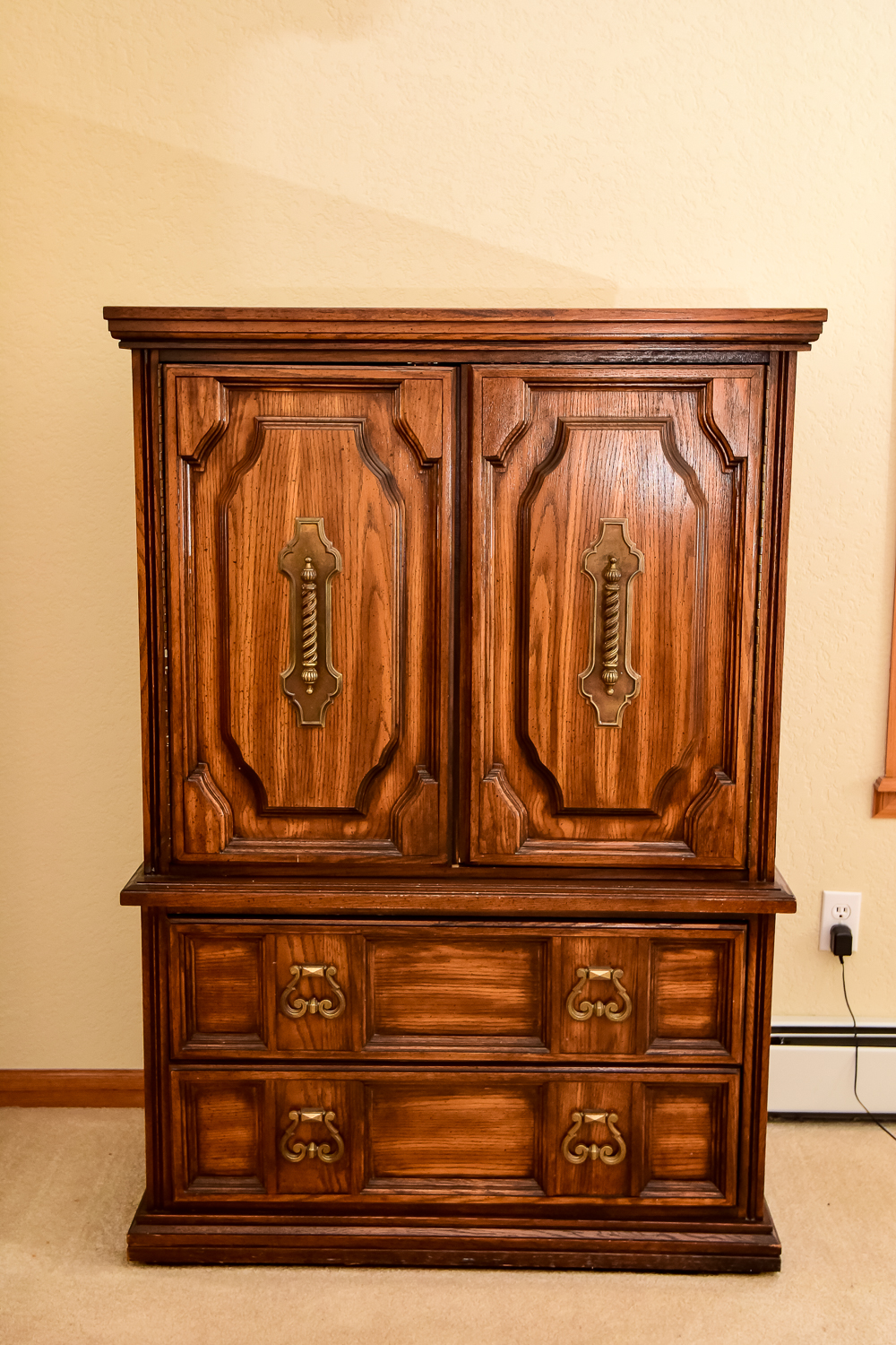 Pecan Finished Clothes Dresser