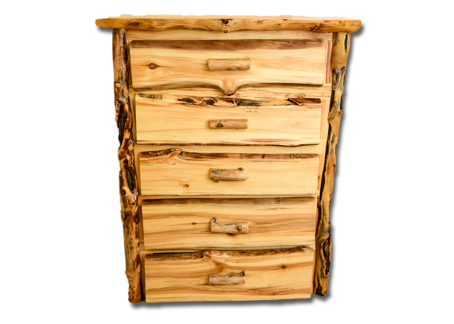 Hand-crafted Knotty Pine Up-Right Dresser