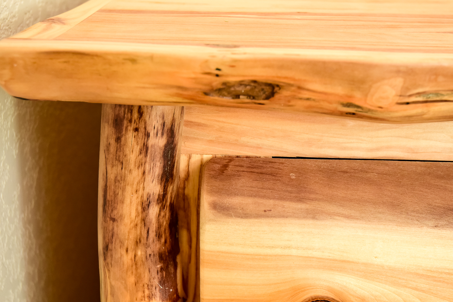 Hand-crafted Knotty Pine Up-Right Dresser