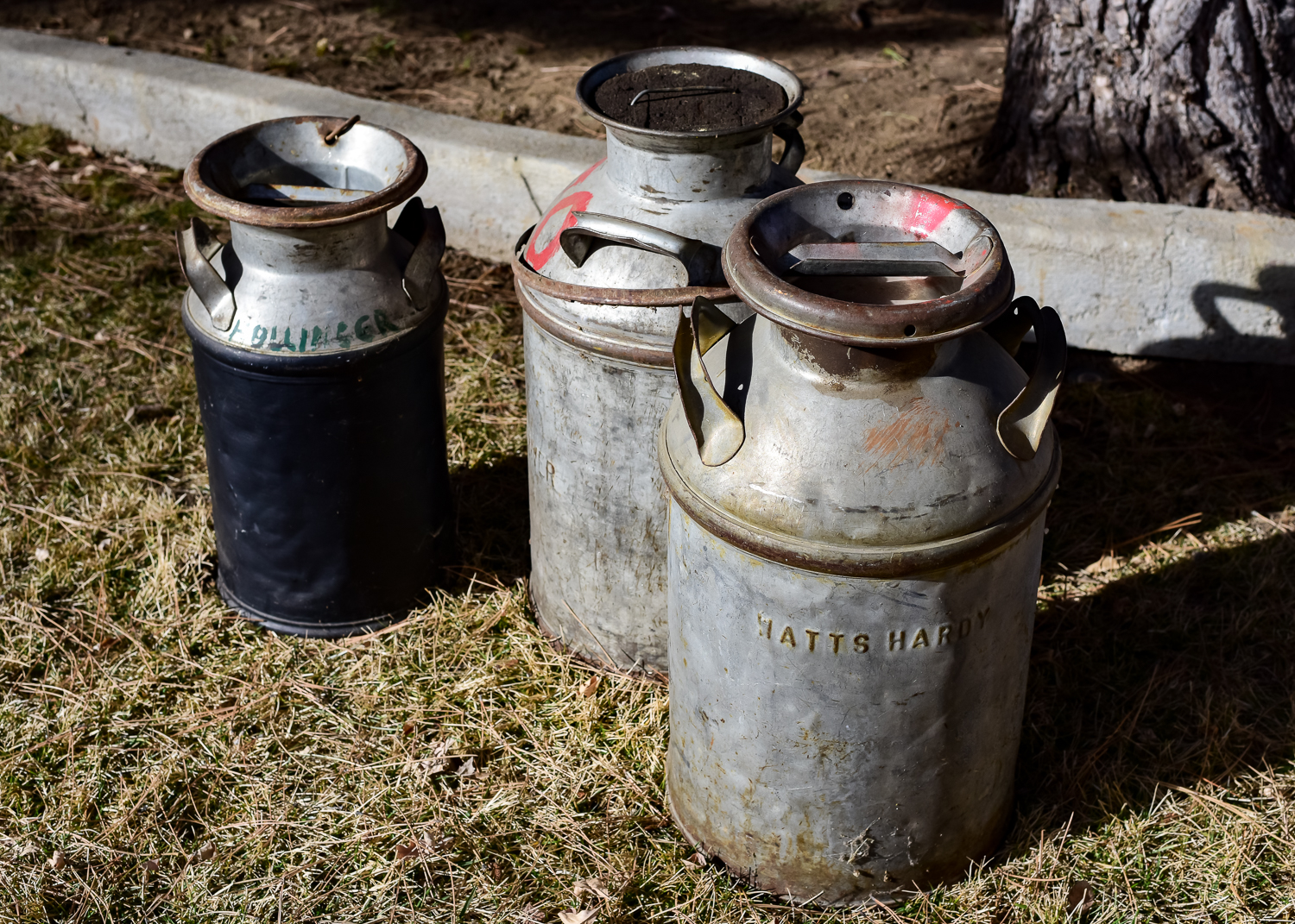 Set of Vintage Milk Cans