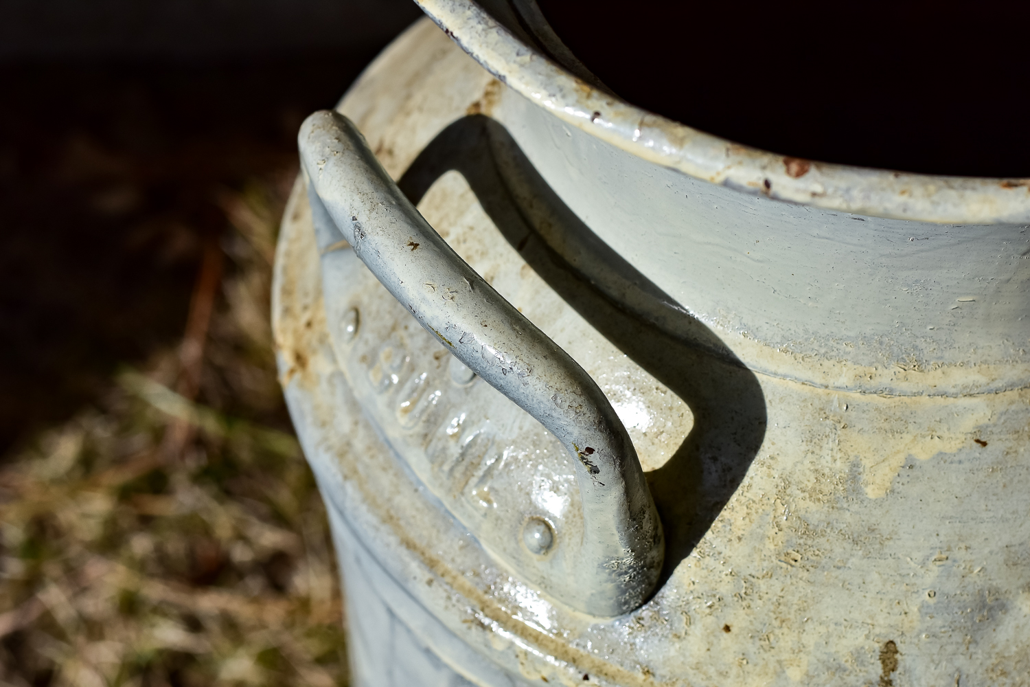 Vintage Milk Can And Crates
