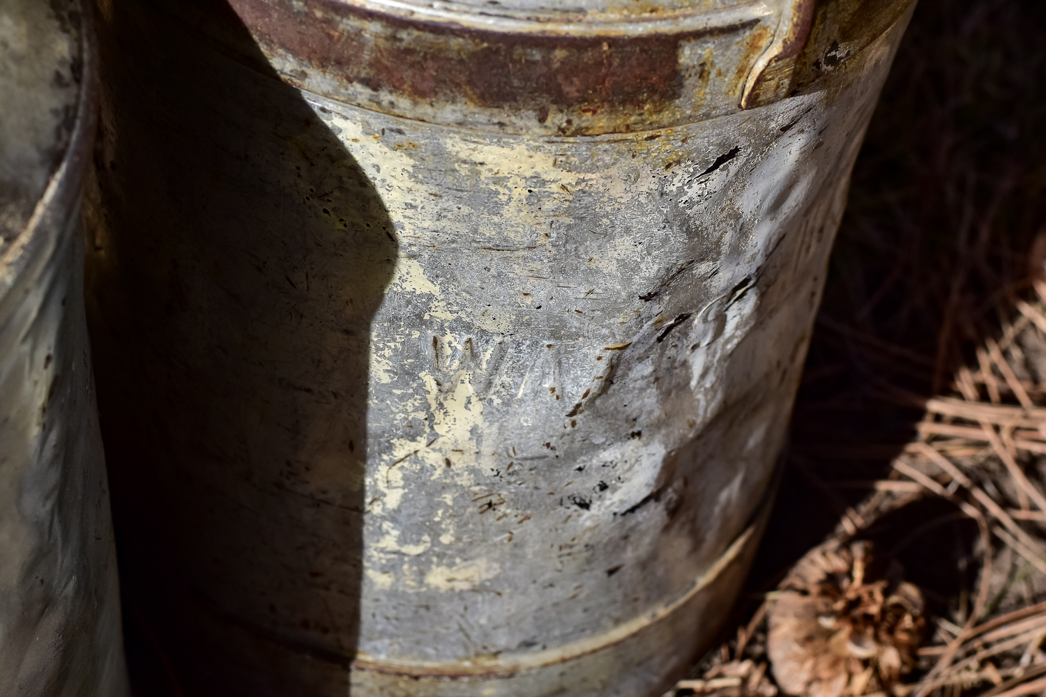 Vintage Milk Can And Crates