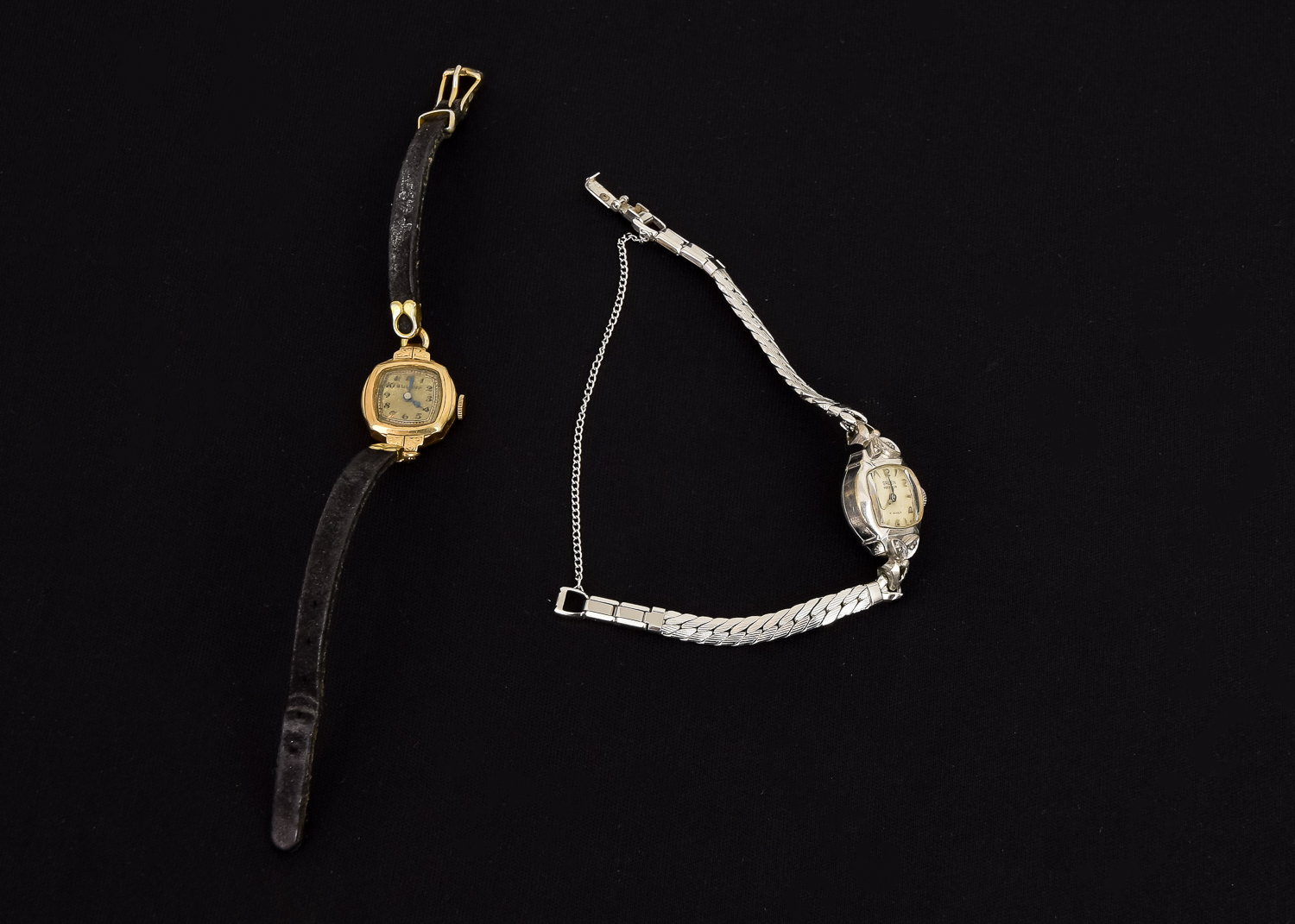 Vintage Gruen and Bulova Ladies Gold Plated Wrist Watches