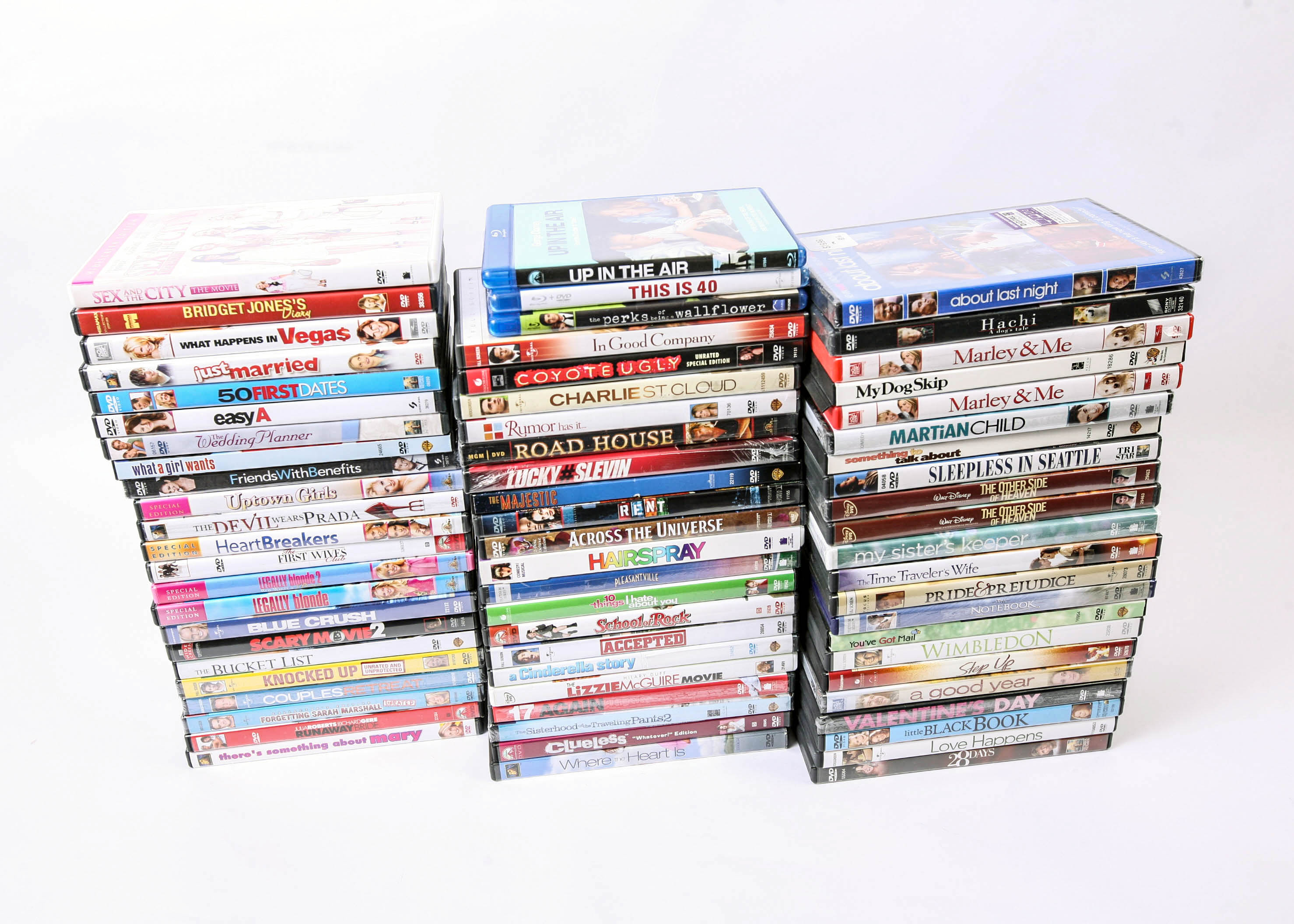 Collection of Romantic Comedies and Dramas on DVD and Blu-Ray