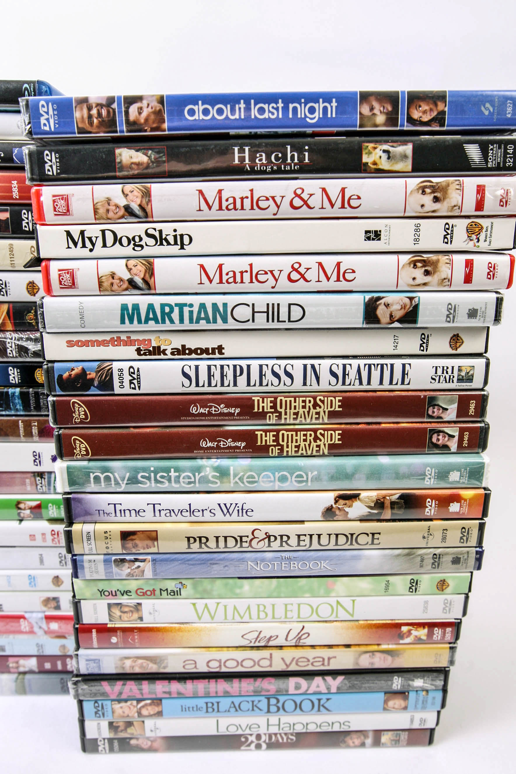 Collection of Romantic Comedies and Dramas on DVD and Blu-Ray