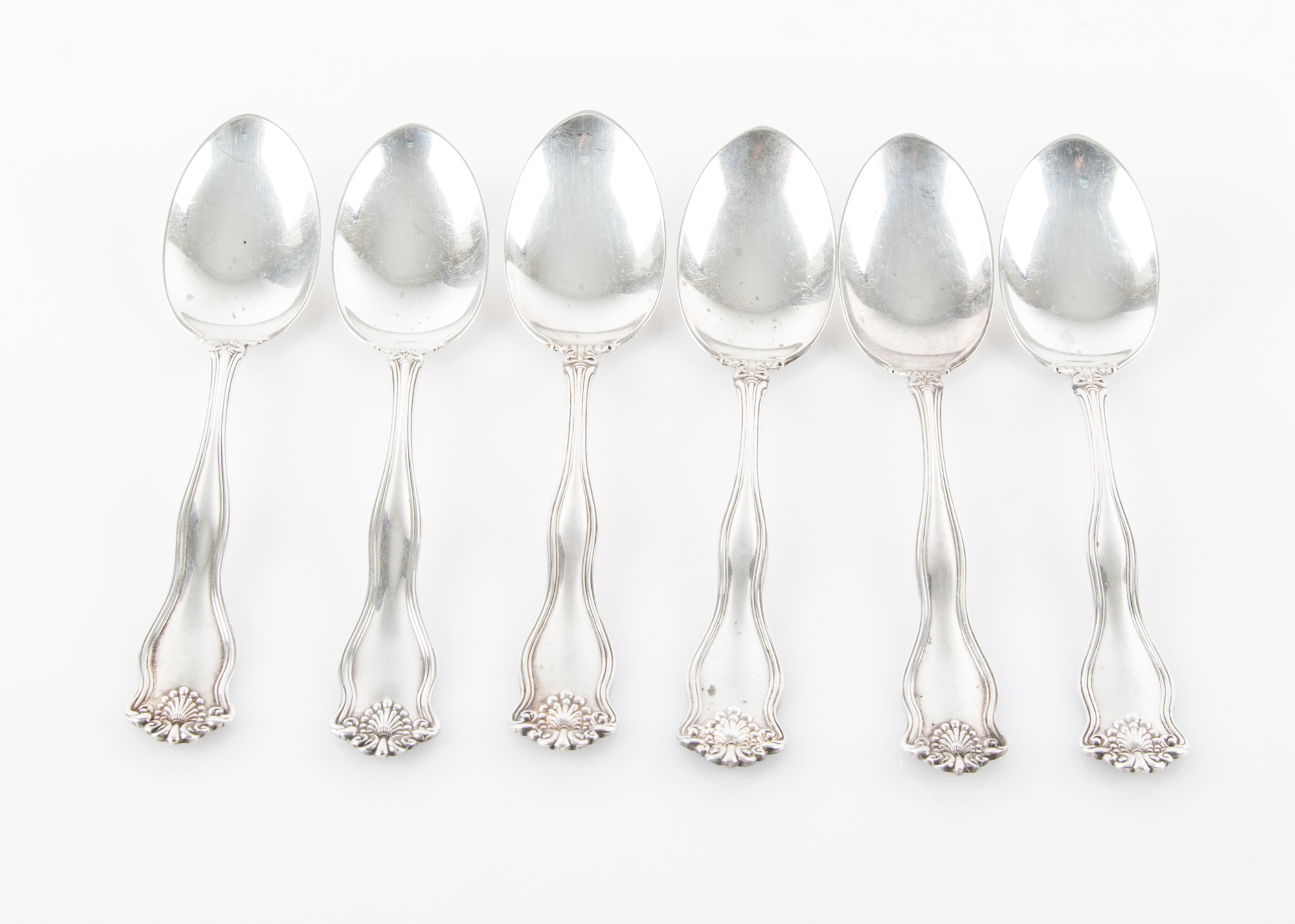 Six Sterling Silver Teaspoons
