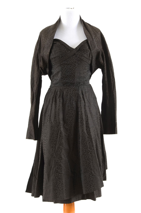 1950s Vintage Maurice Rentner Cocktail Dress and Jacket