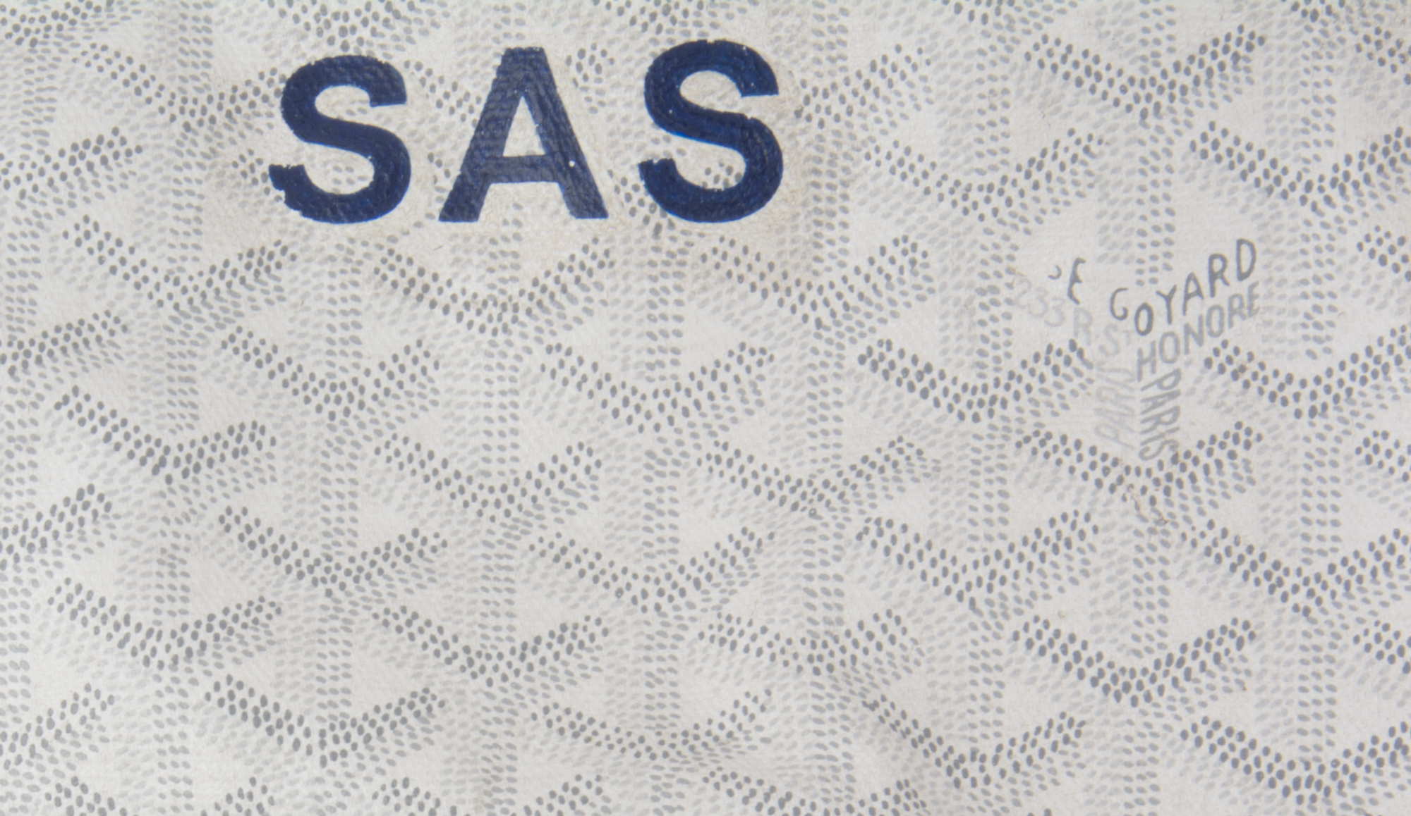 Goyard White Logo Print Tote