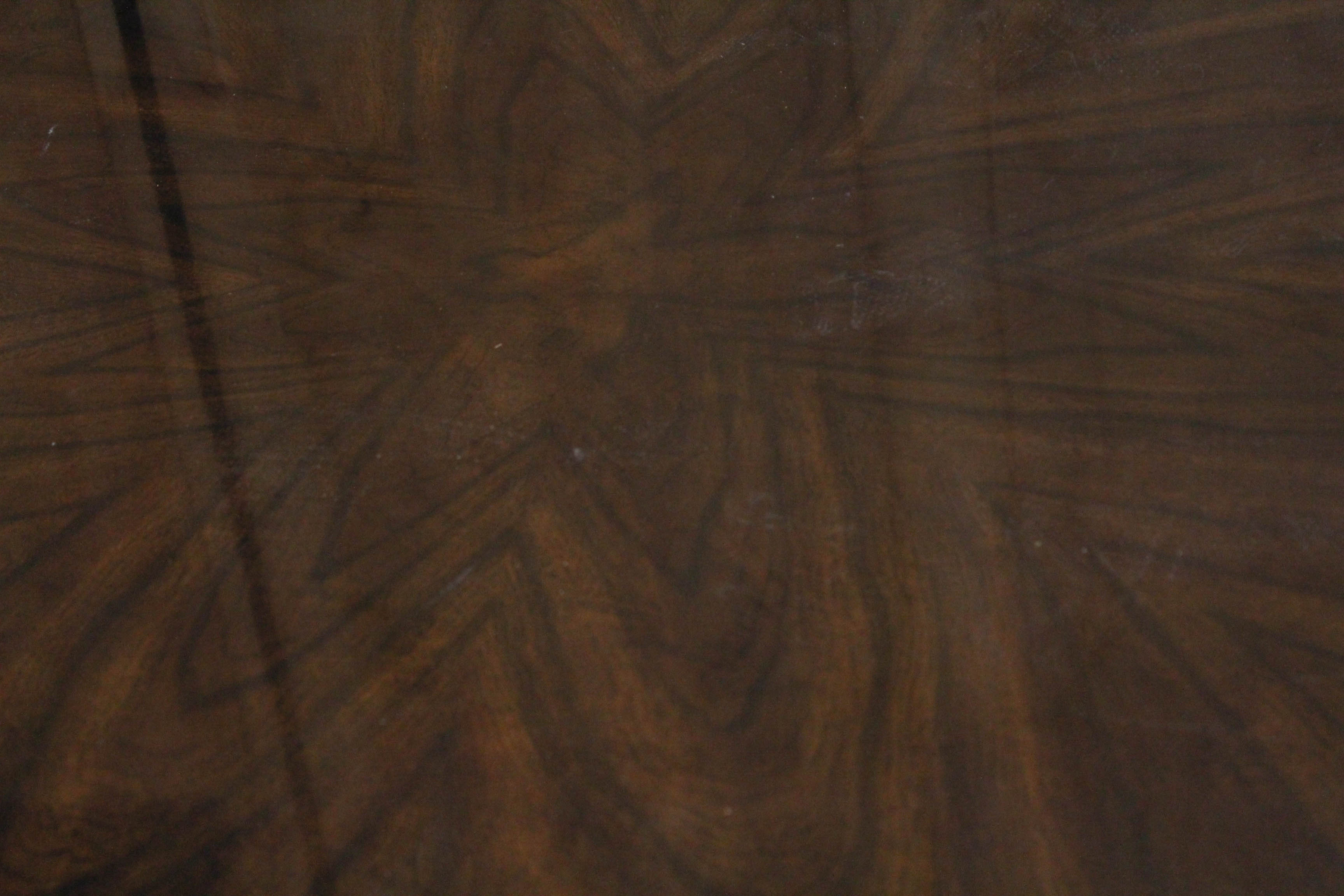 Dark Walnut Veneer Dining Table