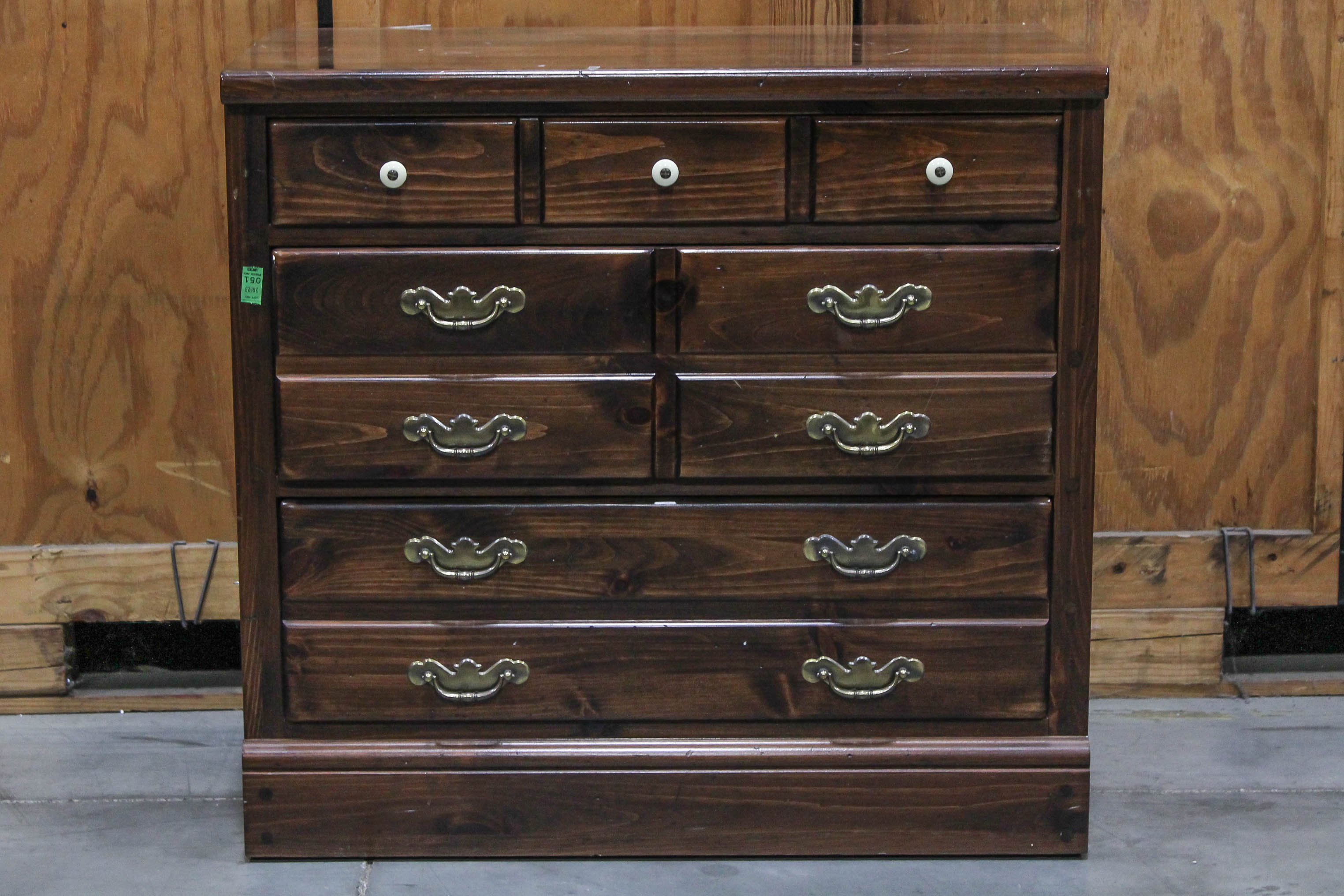 Ethan Allen Federal Style Antiqued Pine Hutch