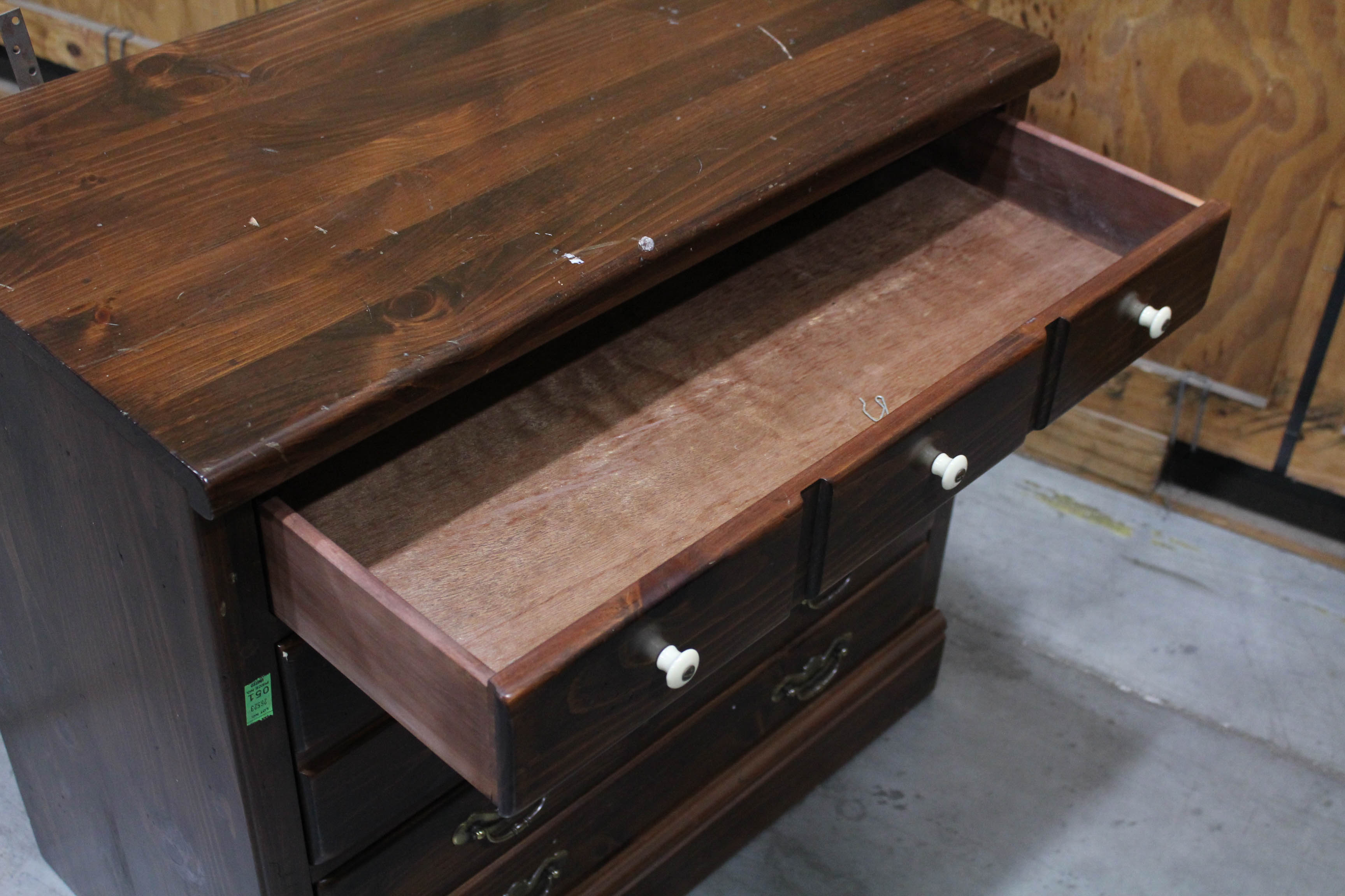 Ethan Allen Federal Style Antiqued Pine Hutch