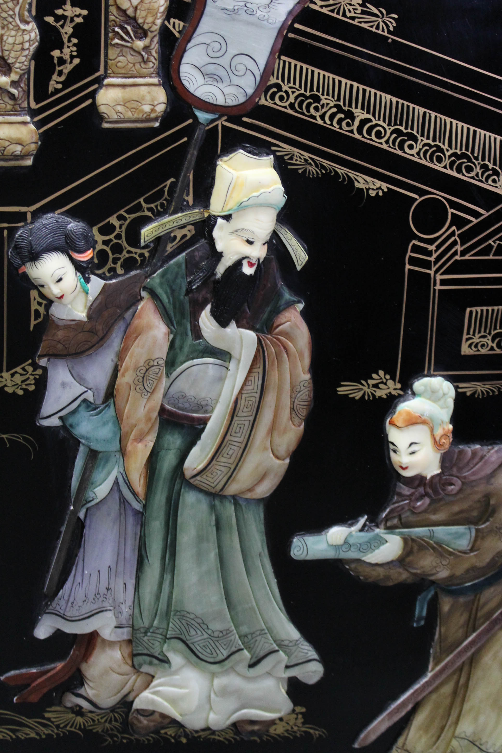 Chinoiserie Wooden Screen