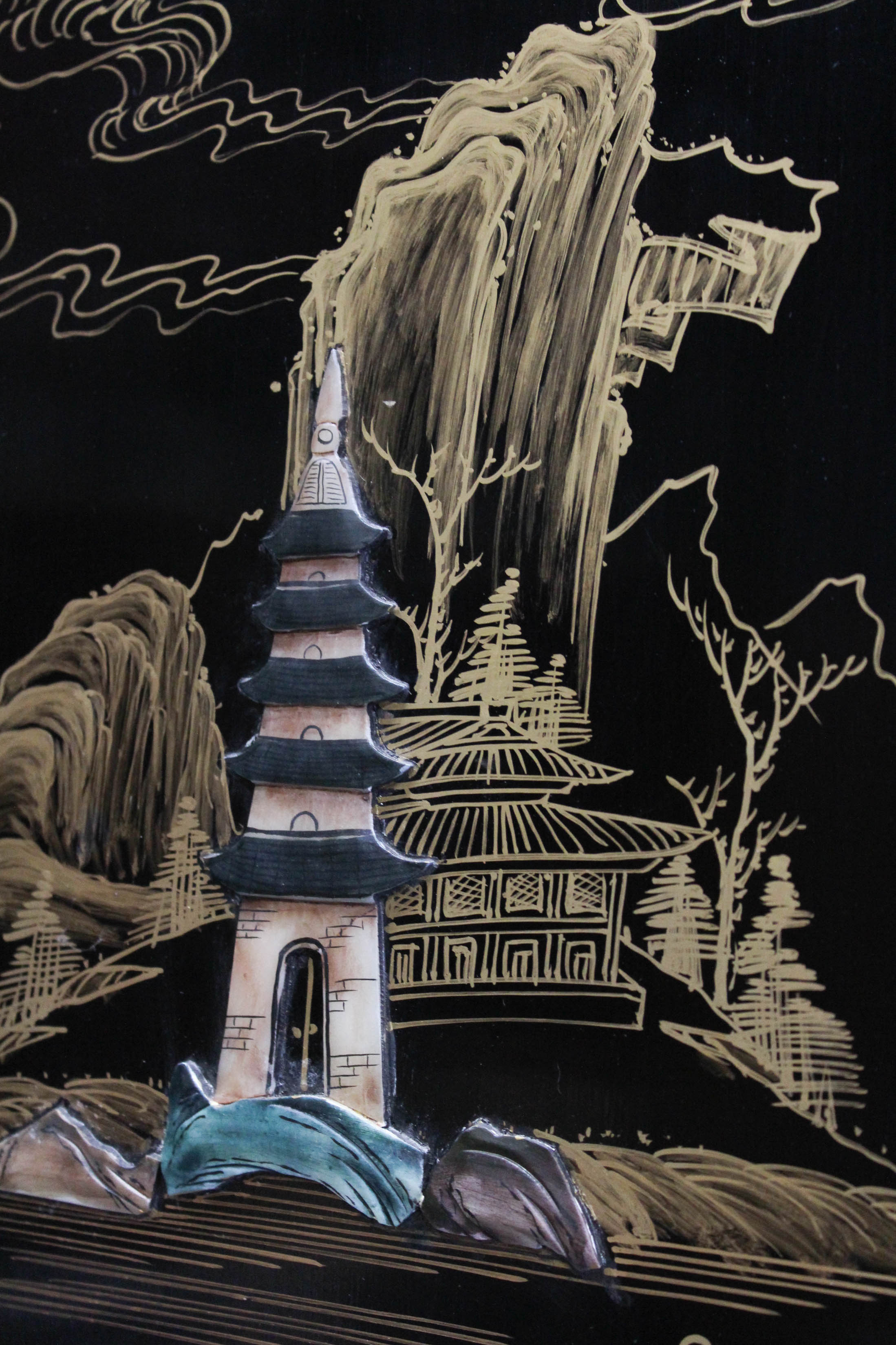 Chinoiserie Wooden Screen